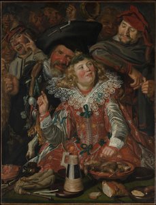 Merrymakers på fastelavn av Frans Hals